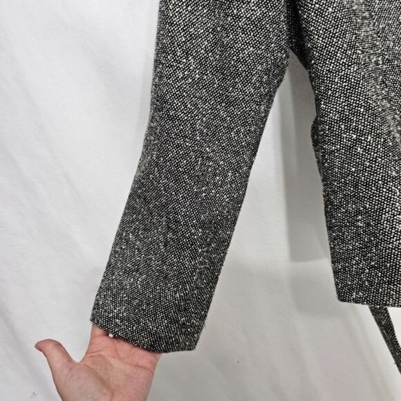 Sandro Sprortswear Gray Belted Button Front Blazer Extra Large - Picture 6 of 9